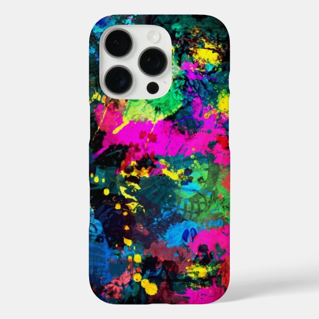 Funda iPhone 16 Pro Arte colorido en manchas (Reverso )