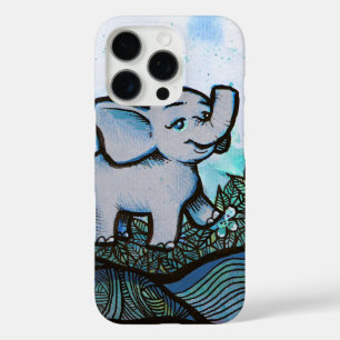 Funda iPhone 16 Pro Arte de elefante floral