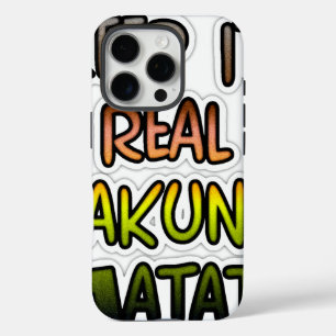 Funda iPhone 16 Pro Arte inspirador "Keep It Real Hakuna Matata"