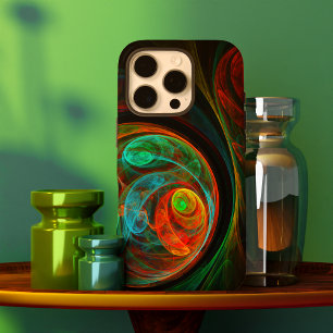 Funda iPhone 16 Pro Arte resumido azul de renacimiento