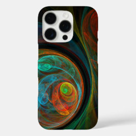 Funda iPhone 16 Pro Arte resumido azul de renacimiento