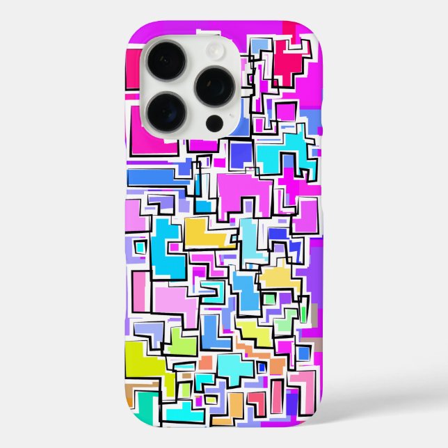 Funda iPhone 16 Pro Artistic Colorful Pattern Design  (Reverso )