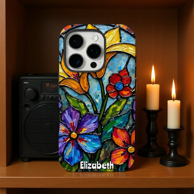 Funda iPhone 16 Pro Audaz arte floral en vidrio (Subido por el creador)