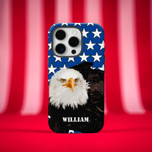 Funda iPhone 16 Pro Audaz Patriotic Bald Eagle USA Orgullo moderno Amé
