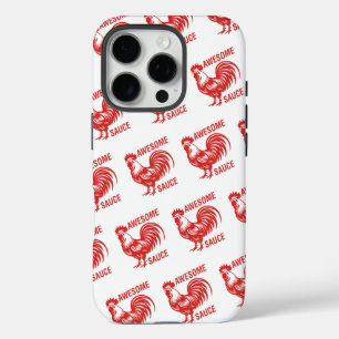 Funda iPhone 16 Pro Awesome Sauce Rooster Funny