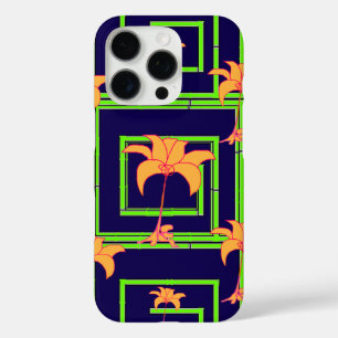Funda iPhone 16 Pro Azul Marino Geo Floral