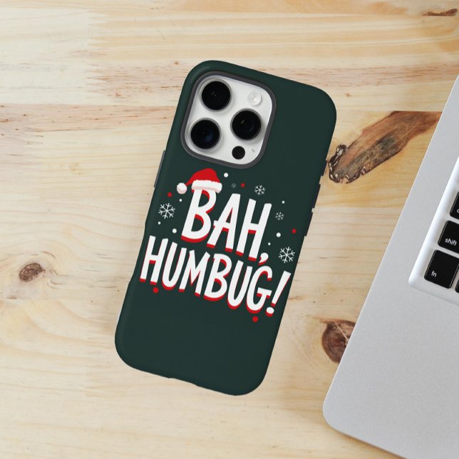 Funda iPhone 16 Pro ¡BAH, HUMBUG! en negrita con un pequeño sombrero r (Subido por el creador)