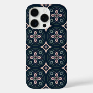 Funda iPhone 16 Pro Baldosas Geométricas Florales Terrosas