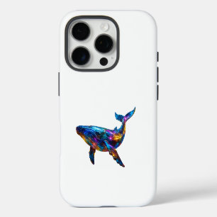 Funda iPhone 16 Pro Ballena de colores mixtos - Realisti del cuerpo de