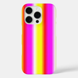 Funda iPhone 16 Pro banda de arco iris rosa amarillo