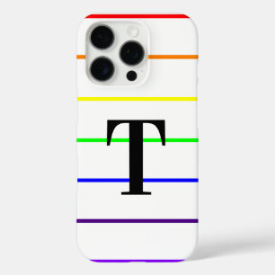 Funda iPhone 16 Pro Bandas arcoiris monográficas