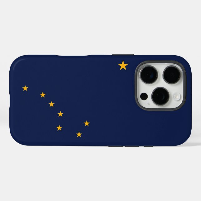 Funda iPhone 16 Pro Bandera de Alaska (Reverso (Horizontal))