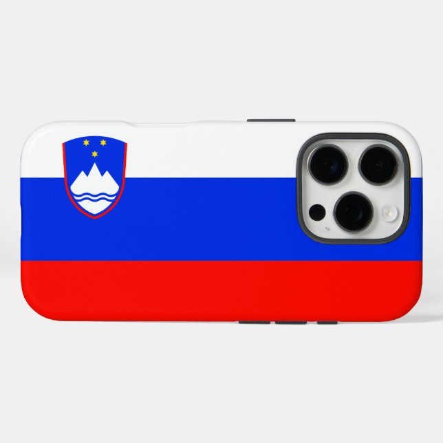 Funda iPhone 16 Pro Bandera de Eslovenia (Reverso (Horizontal))