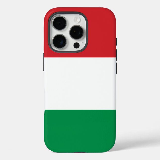 Funda iPhone 16 Pro Bandera de Hungría (Reverso )