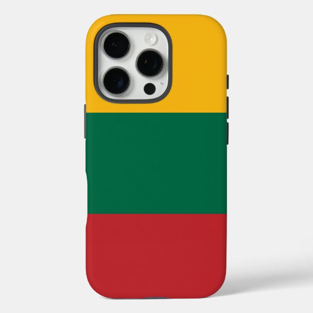 Funda iPhone 16 Pro Bandera de Lituania (Reverso )