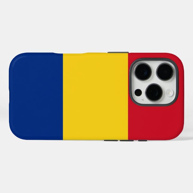 Funda iPhone 16 Pro Bandera de Rumania (Reverso (Horizontal))