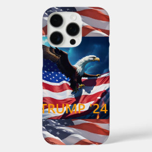 Funda iPhone 16 Pro Bandera estadounidense Águila estadounidense TRUMP