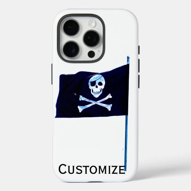 Funda iPhone 16 Pro bandera pirata (Reverso )