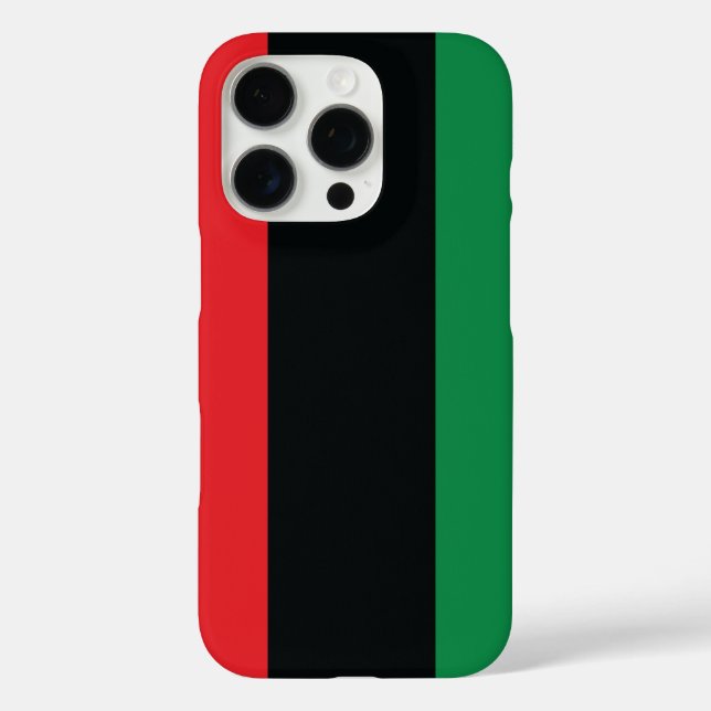 Funda iPhone 16 Pro Bandera roja, negra y verde (Reverso )