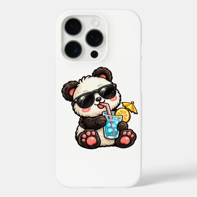 Funda iPhone 16 Pro Bebida Cool Panda (Reverso )
