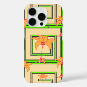 Funda iPhone 16 Pro Beige Geo Floral