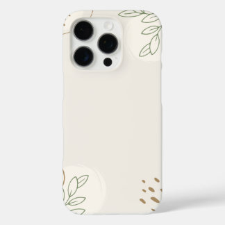 Funda iPhone 16 Pro Beige Simple Floral Watercolor Minimalist Linktree