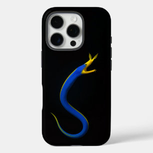 Funda iPhone 16 Pro Black 4 Luxe iPhone 16 Pro, Anguila de Cinta Azul