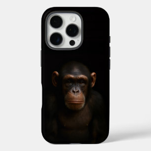 Funda iPhone 16 Pro Black 4 Luxe iPhone 16 Pro, Chimpancé Sereno