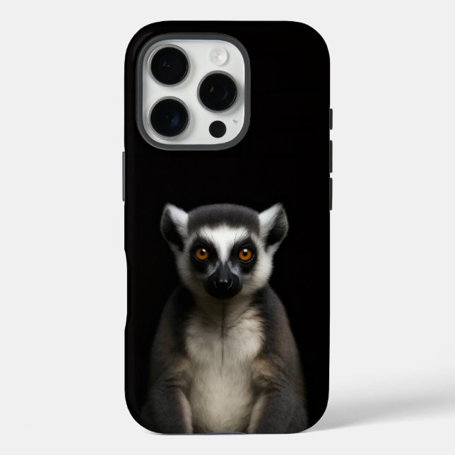 Funda iPhone 16 Pro Black 4 Luxe iPhone 16 Pro, Gentle Lemur (Reverso )