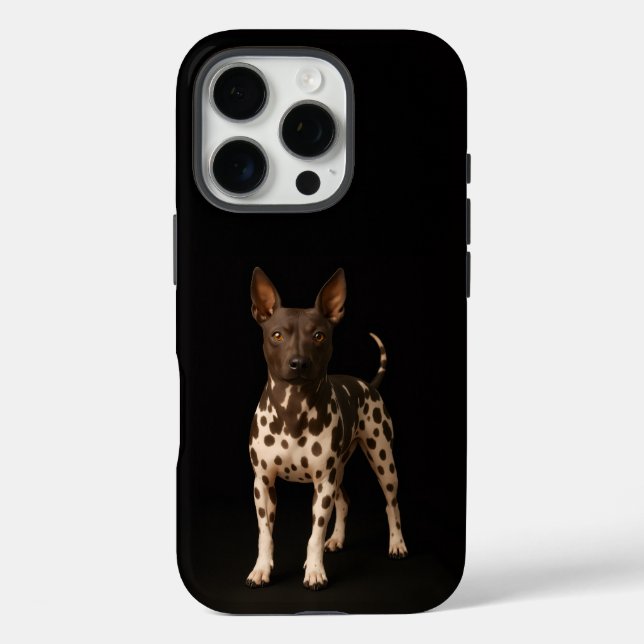Funda iPhone 16 Pro Black 4 Luxe iPhone 16 Pro, Hairless Terrier Dog (Reverso )