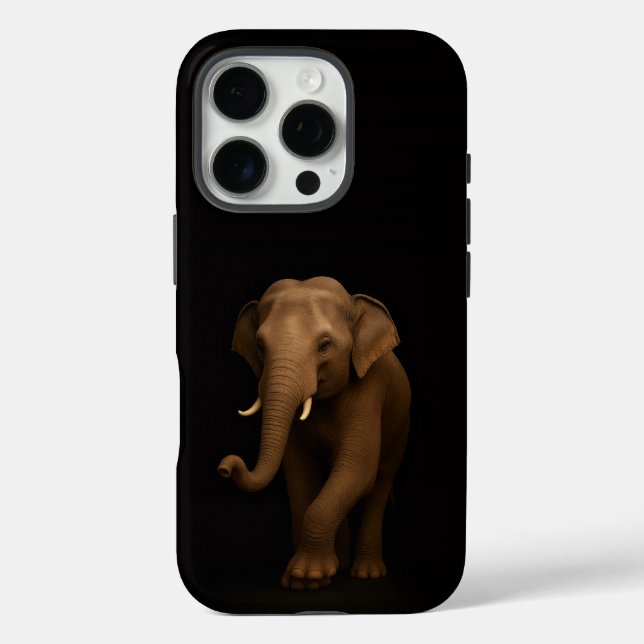 Funda iPhone 16 Pro Black 4 Luxe iPhone 16 Pro, Indian Elephant (Reverso )