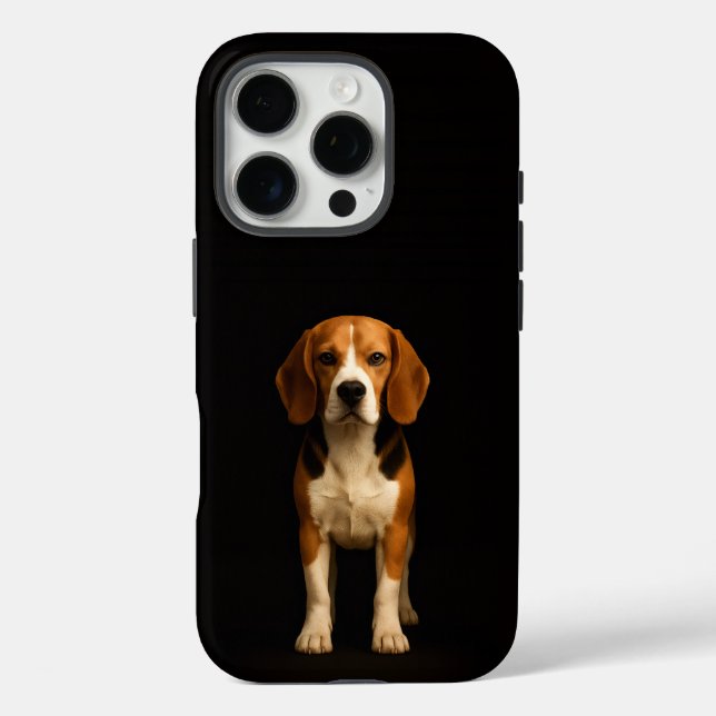 Funda iPhone 16 Pro Black 4 Luxe iPhone 16 Pro, Kind Beagle (Reverso )