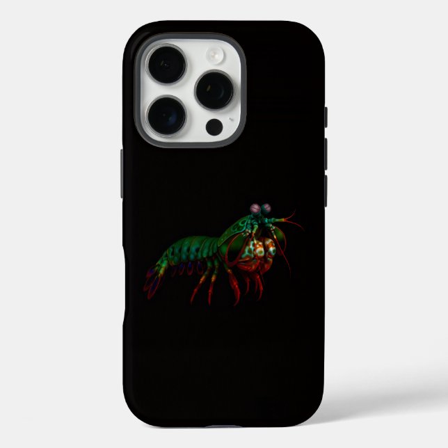 Funda iPhone 16 Pro Black 4 Luxe iPhone 16 Pro, Mantis Shrimp (Reverso )