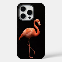 Funda iPhone 16 Pro Black 4 Luxe iPhone 16 Pro, Pájaro Flamingo Rosa
