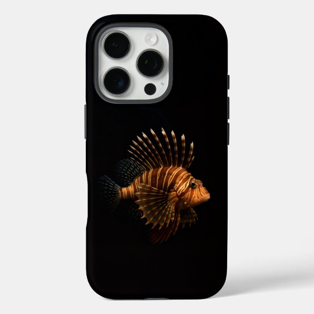 Funda iPhone 16 Pro Black 4 Luxe iPhone 16 Pro, Red Lionfish (Reverso )