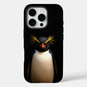 Funda iPhone 16 Pro Black 4 Luxe iPhone 16 Pro, Rockhopper Penguin
