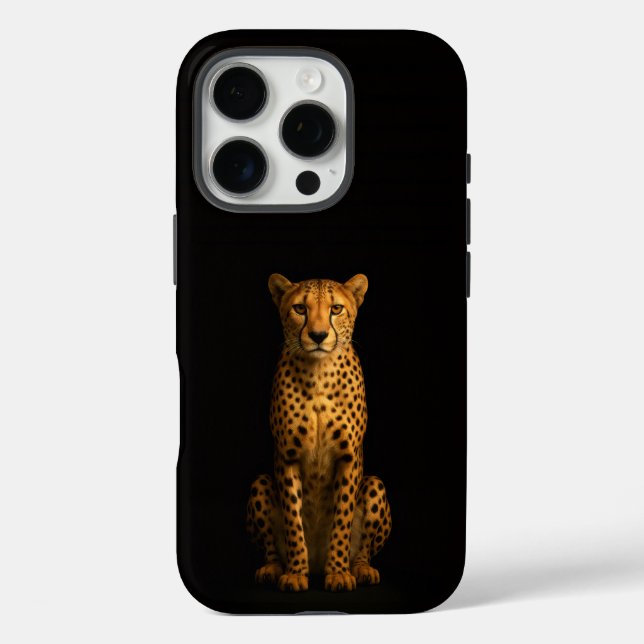 Funda iPhone 16 Pro Black 4 Luxe iPhone 16 Pro, Sleek Cheetah (Reverso )