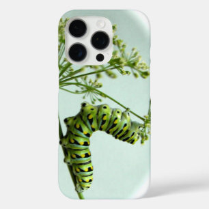 Funda iPhone 16 Pro Black Swallowtail Caterpillar parsante
