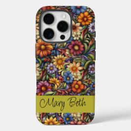 Funda iPhone 16 Pro Blooms de Art Nouveau personalizados