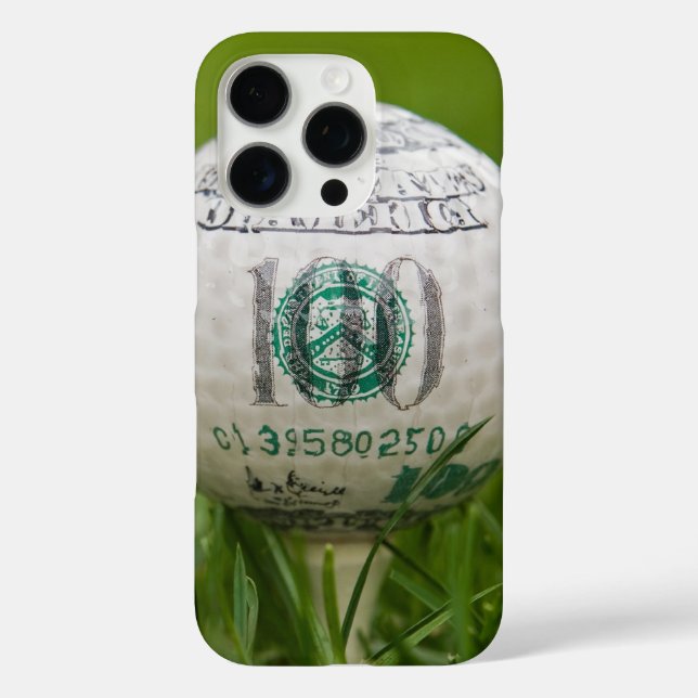 Funda iPhone 16 Pro Bola de golf de 100 dólares (Reverso )