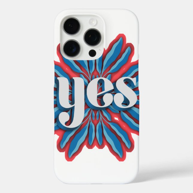 Funda iPhone 16 Pro Bold Yes Positive Energy Retro Graphic (Reverso )