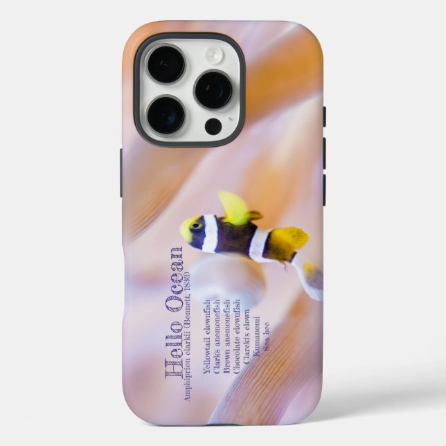 Funda iPhone 16 Pro bonito bebé de anémona (Reverso )