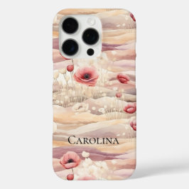 Funda iPhone 16 Pro Borgoña Cream Floral Spring Meadow