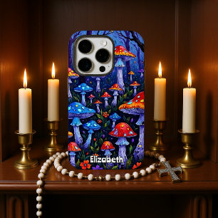 Funda iPhone 16 Pro Bosque vibrante de hongos