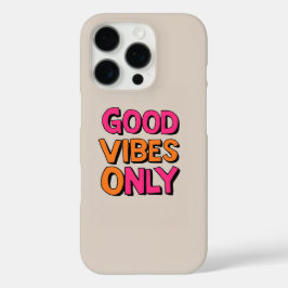 Funda iPhone 16 Pro Buenos vibraciones sólo tipografía negrita
