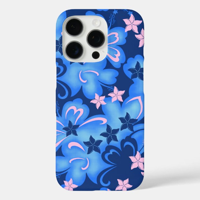 Funda iPhone 16 Pro Butterflibiscus Hawai Hibiscus Butterfly Blue (Reverso )