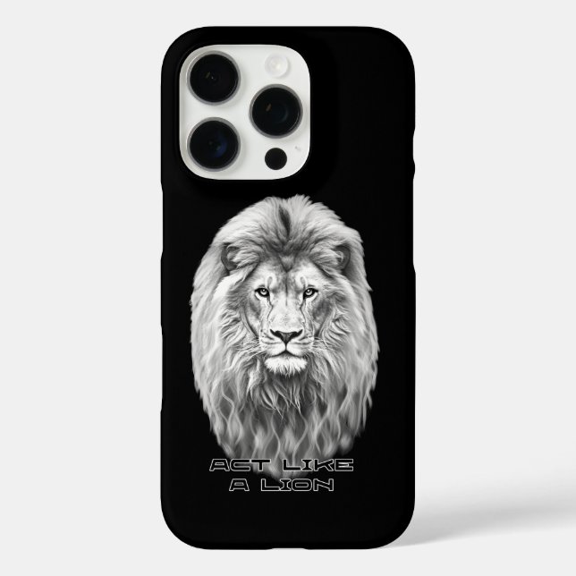 Funda iPhone 16 Pro Cabeza de león (Reverso )