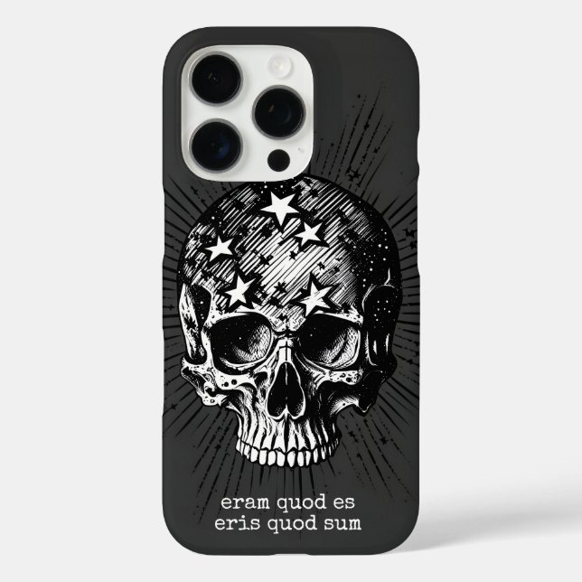 Funda iPhone 16 Pro Calavera & Estrellas III (Reverso )