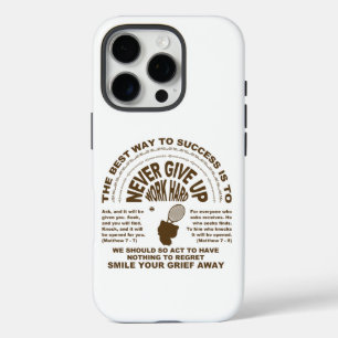 Funda iPhone 16 Pro Camiseta Never Give up (tenis)