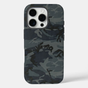 Funda iPhone 16 Pro Camo digital de la marina de medianoche